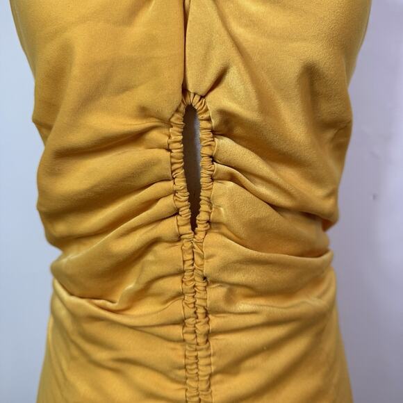 Altuzarra Kaya Asymmetric Cutout Satin Midi Dress Size 10 Modern Ruched $1525 - Picture 4 of 15